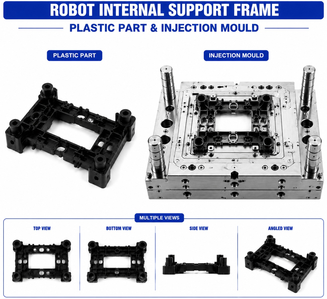 Robot Plastic Internal Support Frame Mould and Moulding Services